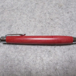 ピンクアイボリー　リップマーク　「桃色の象牙」　ガラスコート仕上げ　木軸ボールペン(シャープペンシル)　希少材  　 4枚目の画像