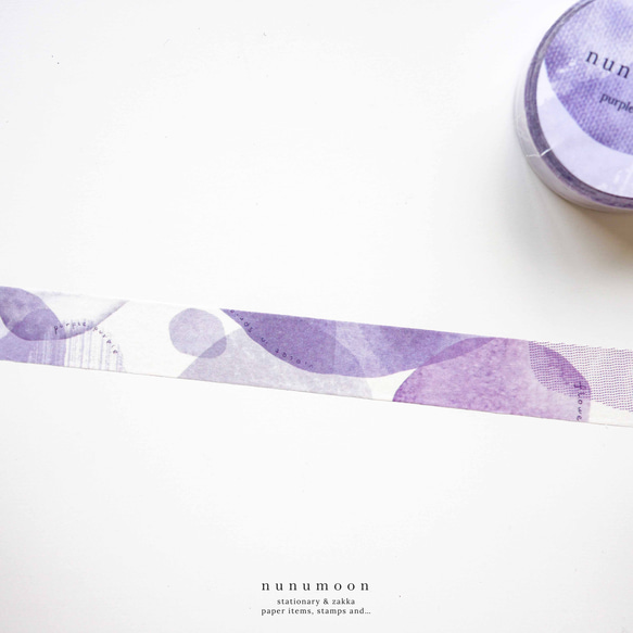 nunumoon original　コラージュ風　マスキングテープ　purple dream　11059 1枚目の画像