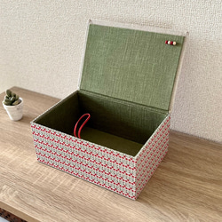 R.mimosaインテリアボックス〈Lサイズ〉裁縫箱・収納ケース（カルトナージュ）【仕切り箱別売り】《受注制作》 11枚目の画像