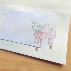 紙製ファイル＊脱プラ＊幸運の四つ葉クローバーニューヨークスタインウェイ風ピアノ 6枚目の画像