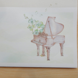 紙製ファイル＊脱プラ＊幸運の四つ葉クローバーニューヨークスタインウェイ風ピアノ 5枚目の画像