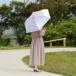 【折りたたみ傘】藤の花【UVカット99.9%以上】【晴雨兼用】【軽量】【花咲く傘】【Hanayukiオリジナルアート】 4枚目の画像