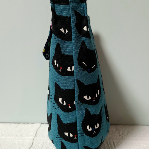 ハンドメイド スマホポシェット ショルダーバッグ サコッシュ 猫柄