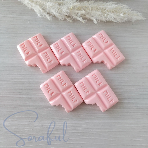 5個】かじりかけチョコレート 食べかけ チョコ ホワイト ストロベリー