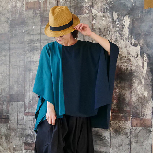 裾変形＊ドルマンスリーブ＊ゆったりプルオーバー＊トップス＊Tシャツ