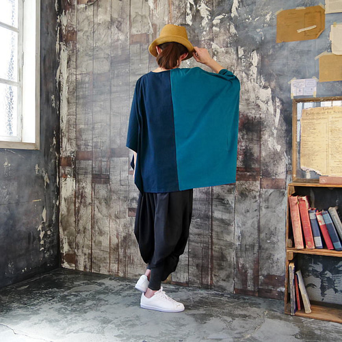 ✨美品✨モユル カットソー ドット ハイネック 変形 ドルマンスリーブ