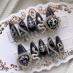 27日使用♥取り寄せ ネイルチップ 量産型 十字架ネイル フレンチネイル ヲタク 91d2cfe0a0d82eabd91a0500eca7d4