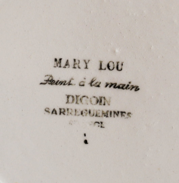 DIGOIN　SARRGUEMINES　“Mary lou”プレート【s0010】 6枚目の画像