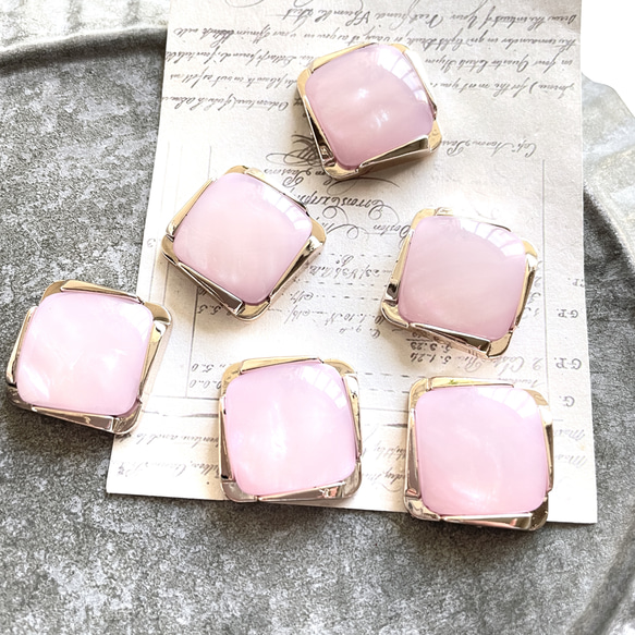 6pcs★cabochon・ square macaron（カボション) 1枚目の画像