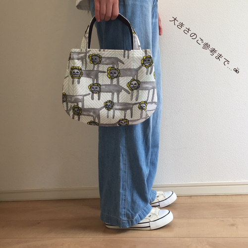 ⚮̈ ʾʾぷっくりまあるいタックバッグ 手提げ ⚮̈ minä perhonen⚮̈