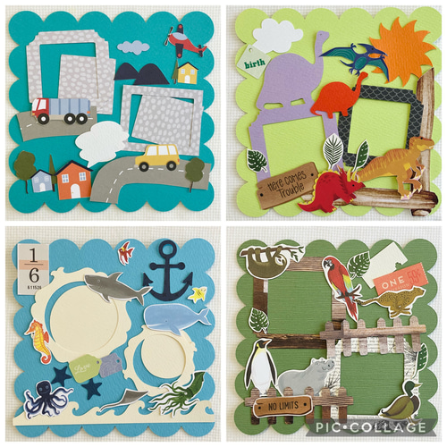 名入れ】水族館、スクラップブッキング♡アルバム、写真の