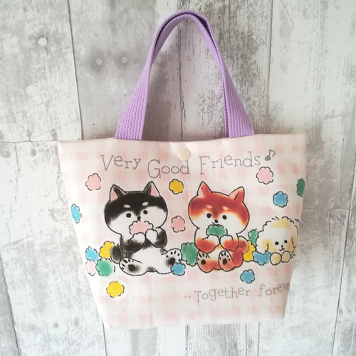 柴犬&トイプードルトートバッグ オリジナルイラスト ランチバッグ
