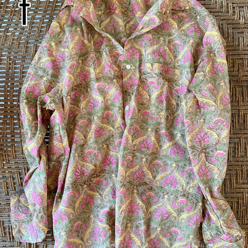 30%Off》インド綿 ブロックプリント シャツ シャツ nidhi 通販