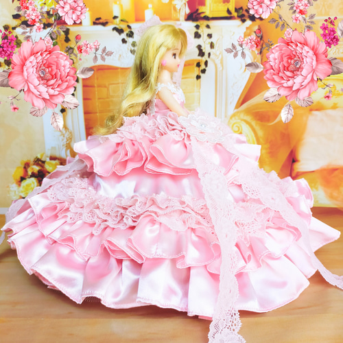 リカちゃんの服 ハンドメイド♡ピンクの薔薇♡ 0a5962b0dcaadd93200186098c6c65