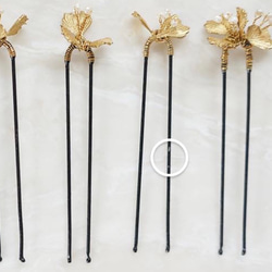 ［ sample sale ］gold petit flower U pin set 7枚目の画像