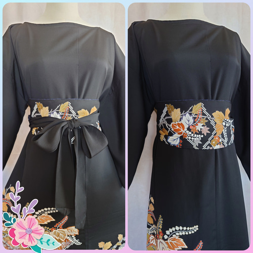 d15☆3L マキシ丈ドレス サッシュベルト付 黒留袖 パーティー d15☆3L マキシ丈ドレス サッシュベルト付 黒留袖 パーティー