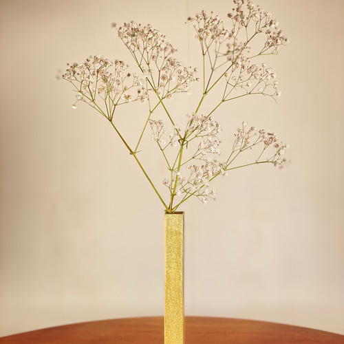 真鍮製 一輪挿し 壁掛け 花瓶 ストレート 花器 贈り物 インテリア