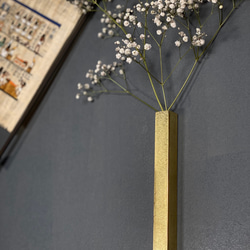 真鍮製 一輪挿し 壁掛け 花瓶 ストレート 花器 贈り物 インテリア
