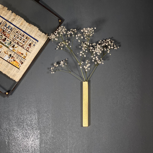 一輪挿し 花器 花入れ 花生け 花瓶 真鍮製 真鍮製 一輪挿し 壁掛け 花瓶 ストレート 花器 贈り物 インテリア