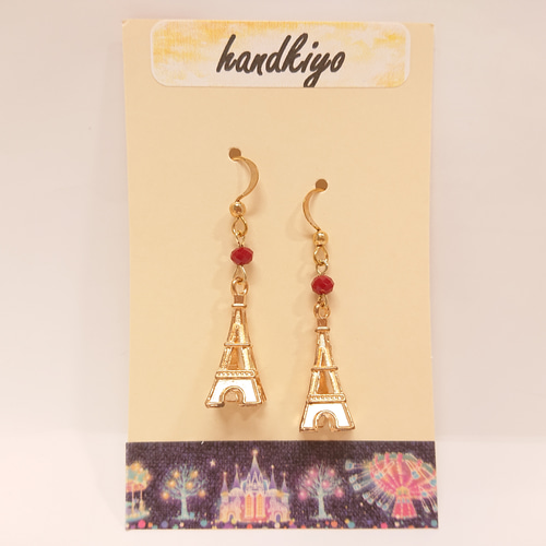 【お買得】 ◮1158-エッフェル塔ピアス◮ ピアス（フック・チェーン アクセサリー