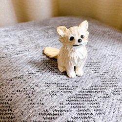 m様専用ページ　セミオーダー　チワワ　ロングコート　ミニチュア　犬　フィギュア　オブジェ 2枚目の画像