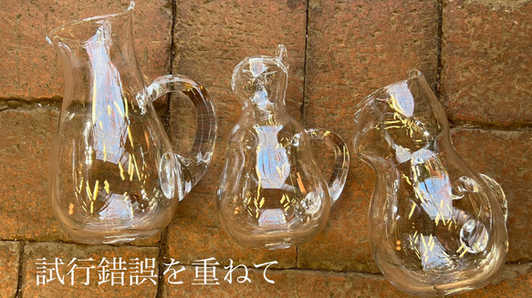 『猫に花ごろも』～ねこ型art花瓶 吹きガラス×サンドブラスト　Vase【送料無料】 8枚目の画像
