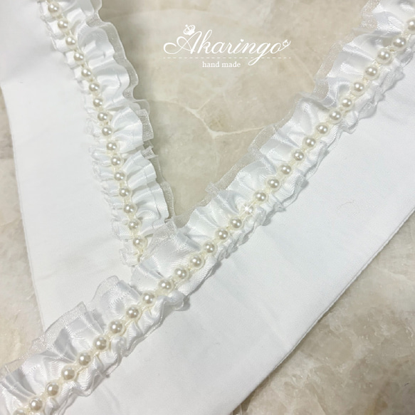 伊達衿 白 パール フリル レース 伊達襟 飾り襟 飾り衿 重ね襟 重ね衿