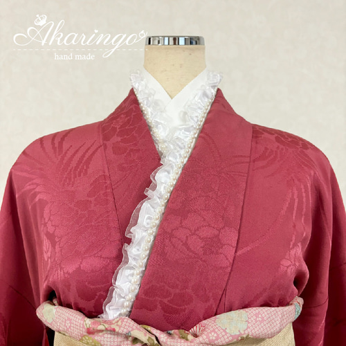 伊達衿 白 パール フリル レース 伊達襟 飾り襟 飾り衿 重ね襟