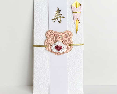 16・ハンドメイド　お箸袋　ピンク　くま 8bbf3a6b38d77aae51268620e7d0c8