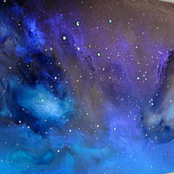 【一点物】Starry Night✴︎インテリアアート ( フレーム付 ) 4枚目の画像