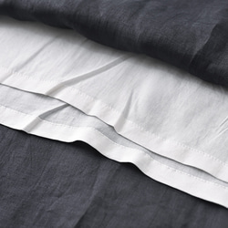 5分袖リネンワンピース　襟刺繍Vネックリネンワンピース　ダークグレーとホワイト2色　M-2XL　L363 6枚目の画像
