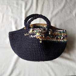 toromecoさま　裂き編みアレンジかごバッグ toromecoさま 裂き編みアレンジかごバッグ - メルカリ