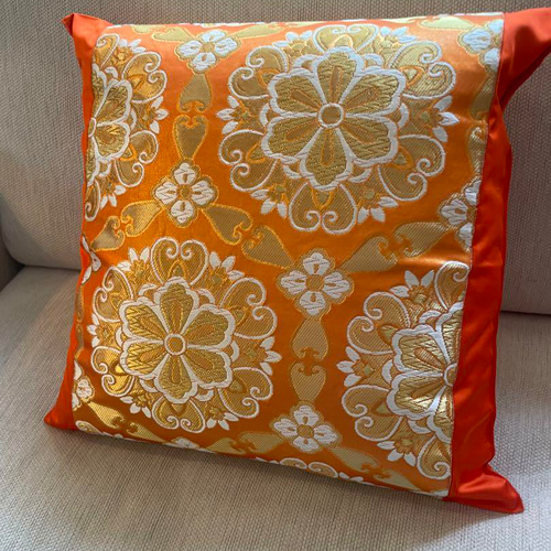 【売却済】セール!!正絹袋帯リメイククッションカバー&ティッシュBOXカバー 売却済】正絹袋帯リメイククッションカバー&ティッシュBOXカバーset①