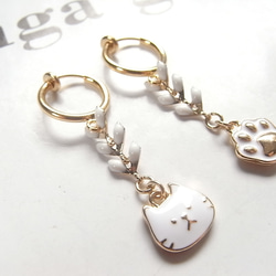 猫（ねこ） イヤリング・ノンホールピアス の人気通販｜Creema 