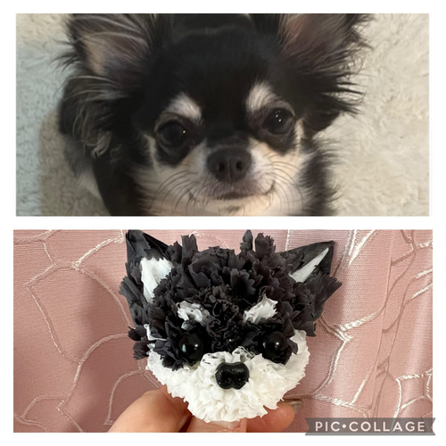 オーダーメイド】たくさんのお花とワンちゃんの2wayフレームボックス