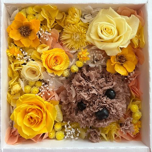 オーダーメイド】たくさんのお花とワンちゃんの2wayフレーム