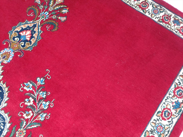 ＧＷ特価40％ＯＦＦ】ペルシャ絨毯タブリーズ産  赤 ワインレッド 300×196cm　 エレガント 華やか 豪華 6枚目の画像