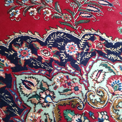 ＧＷ特価40％ＯＦＦ】ペルシャ絨毯タブリーズ産  赤 ワインレッド 300×196cm　 エレガント 華やか 豪華 12枚目の画像