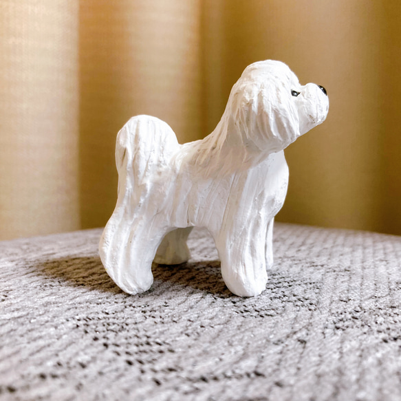 マルチーズ　ミニチュア　犬　フィギュア　置物　オブジェ 3枚目の画像