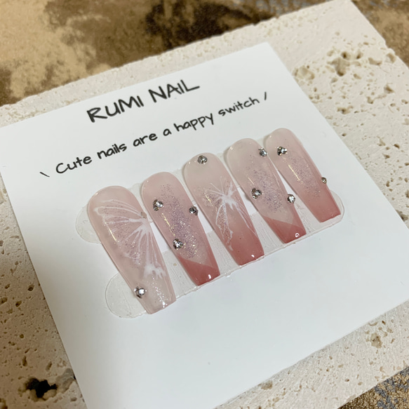 ネイルチップ フレンチ ピンク 量産型 ワンホン ガーリー 推しネイル  