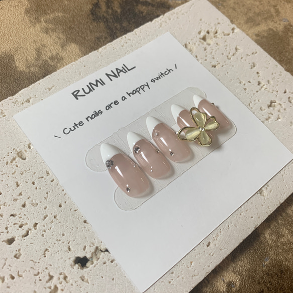 ネイルチップ 量産型 韓国 ピンク フレンチ ガーリー ワンホン 推し  