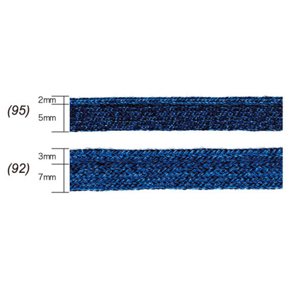 藍染風パイピングリボン bel-637：3m　カラー・サイズ選択 2枚目の画像