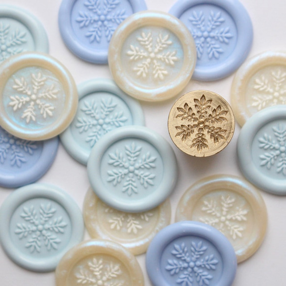 Wax seal stamp │ Snow flake │ シーリングスタンプ【15mm】 2枚目の画像