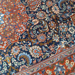 黃金週特價 50% OFF] Saluk 波斯地毯，藍色 290 x 197 厘米，優雅、華麗、奢華 第7張的照片