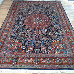 黃金週特價 50% OFF] Saluk 波斯地毯，藍色 290 x 197 厘米，優雅、華麗、奢華 第4張的照片