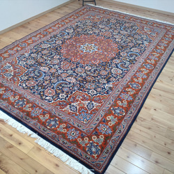 黃金週特價 50% OFF] Saluk 波斯地毯，藍色 290 x 197 厘米，優雅、華麗、奢華 第10張的照片