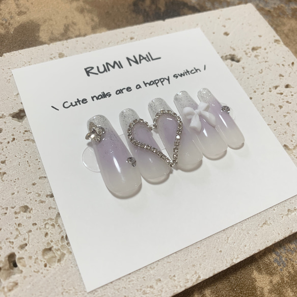 チークネイル フレンチ ネイルチップ 量産型 ワンホン ガーリー 韓国