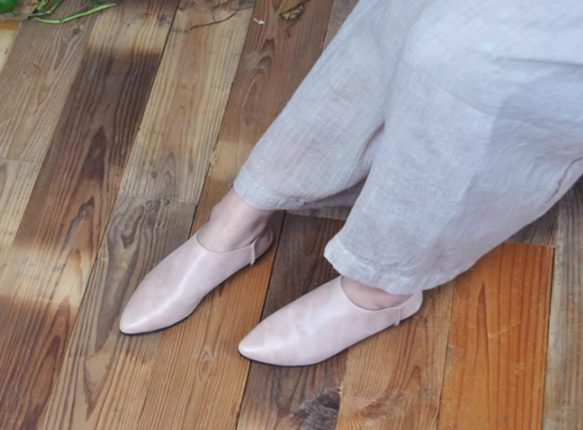 手作りの靴 本革 カジュアルフラットシューズ レディース靴 履きやすい 母の日 パンプス 13枚目の画像