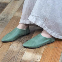 手作りの靴 本革 カジュアルフラットシューズ レディース靴 履きやすい 母の日 パンプス 10枚目の画像