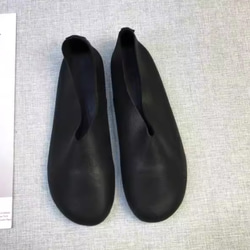 手作りの靴 母の日　本革 カジュアルフラットシューズ レディース靴 履きやすい  パンプス 4枚目の画像